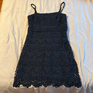 Navy Hollister lace dress size small
